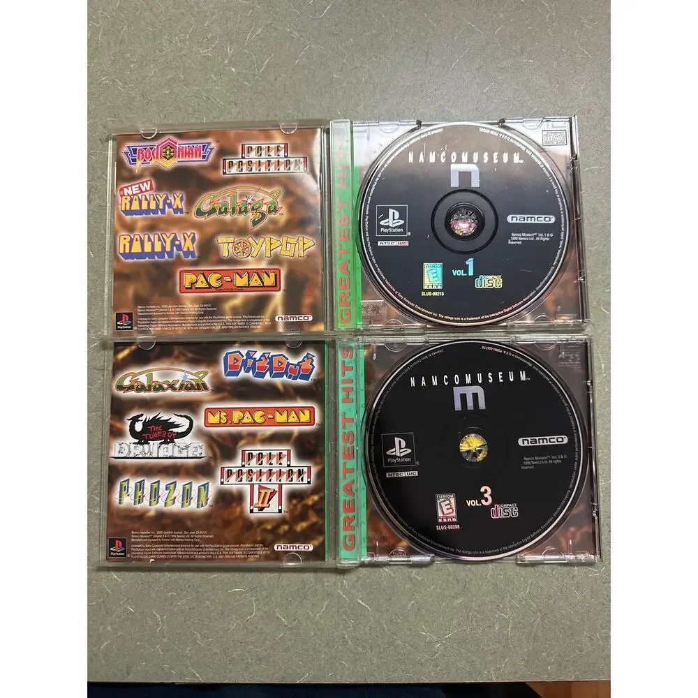 PlayStation PS1 Namco Museum Vol. 1 & Vol. 3 Bundle – Complete – Classic Arcade